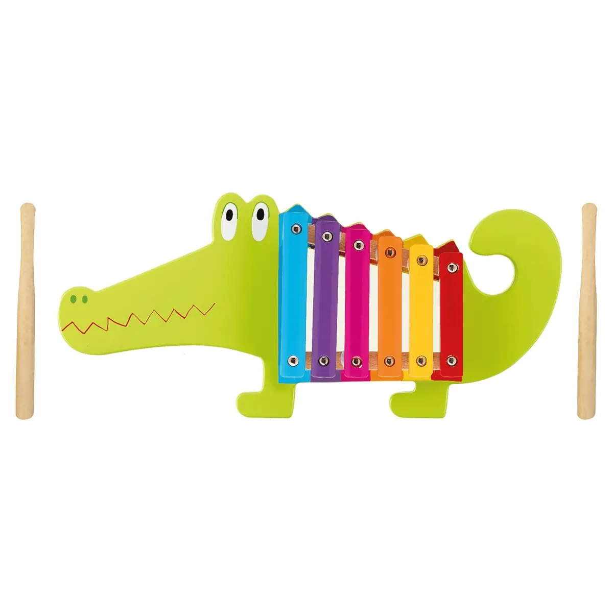 Orange Tree Toys Colourful Crocodile Wooden Xylophone Musical Baby Toy 1