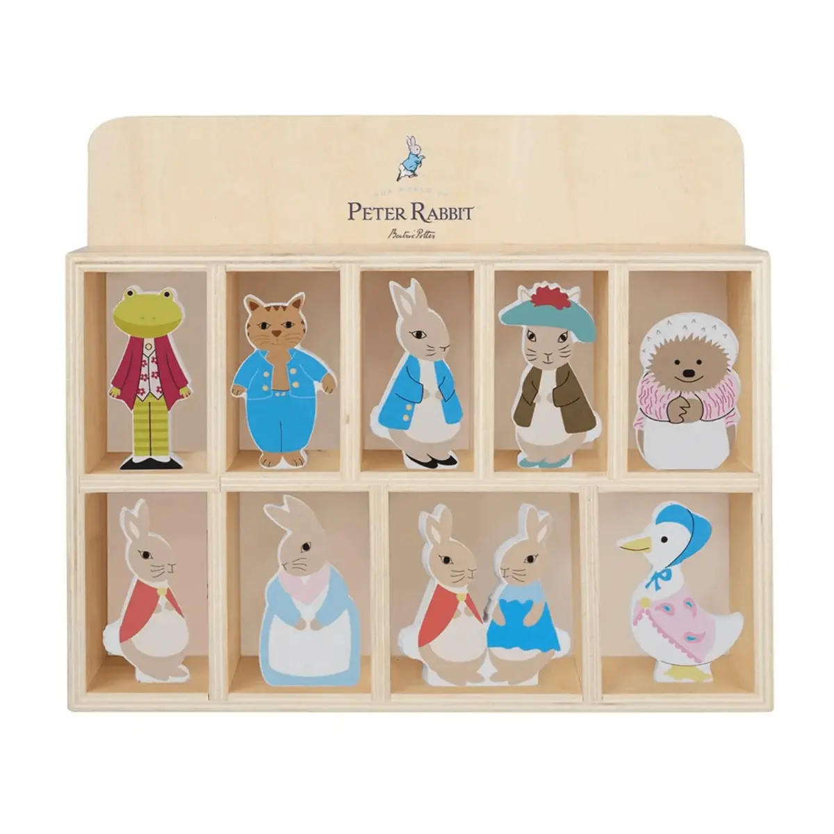 Orange Tree Toys Peter Rabbit Wooden Character Figures Display Shelf 1