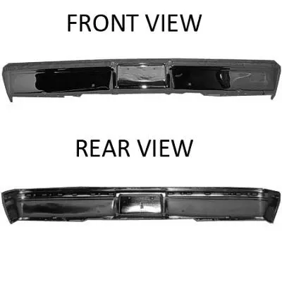 Front Bumper ,Pad Holes, Chrome, New 83-91 Gm Truck 1