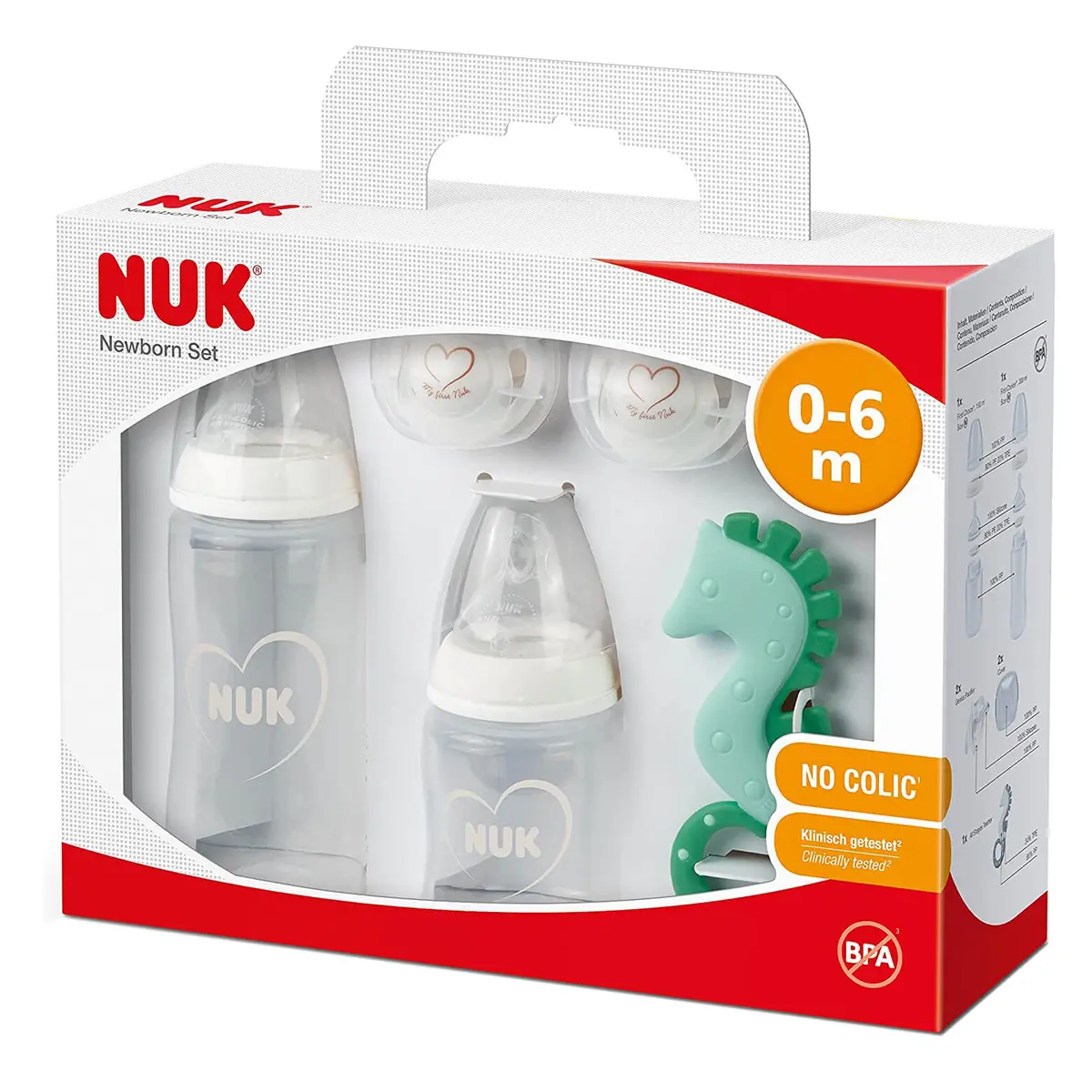 Nuk Newborn Set Bottles Silicone Teats Soothers Teether 1