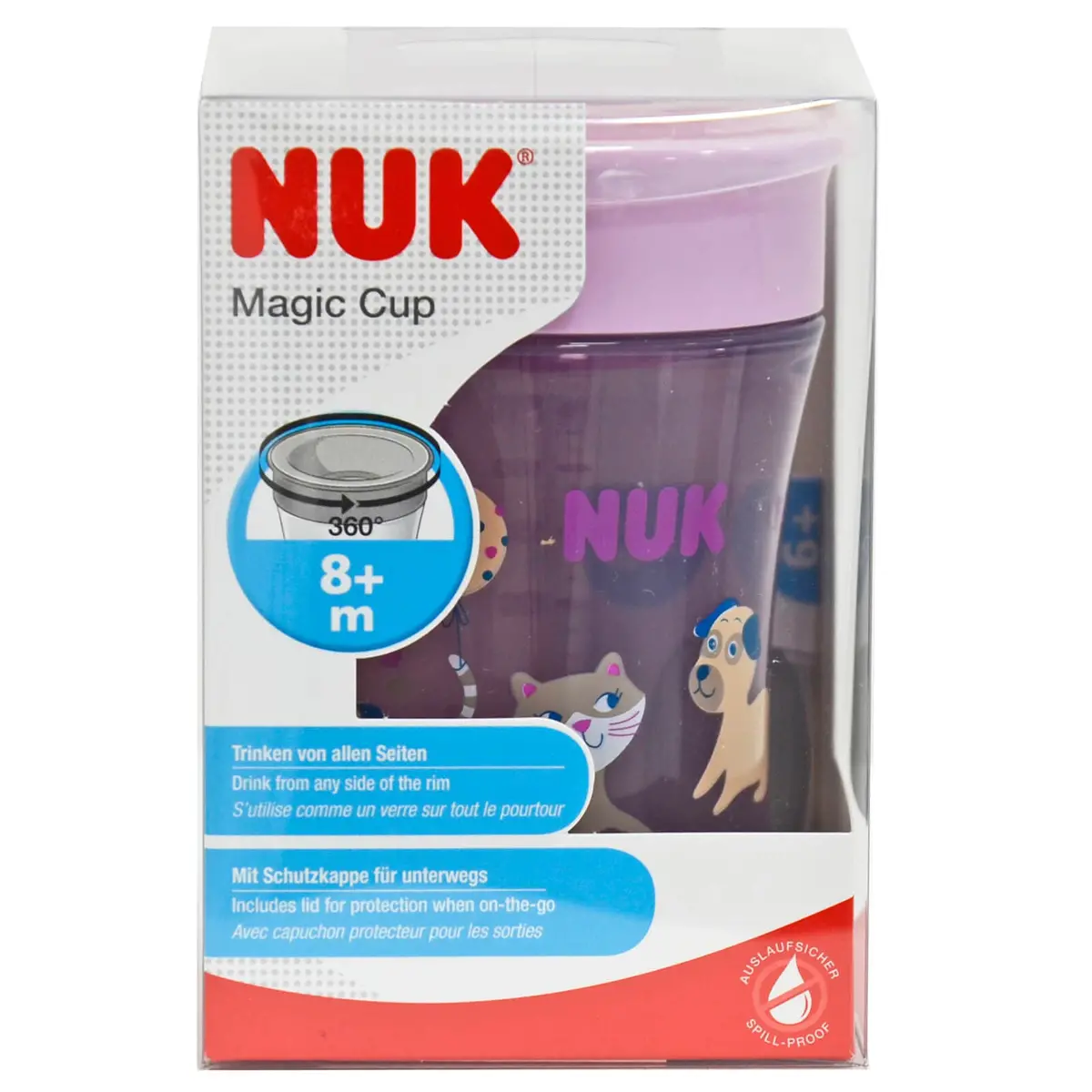 Nuk Magic Cup 230Ml Spillproof Lid Drinking Rim Air Vent 1