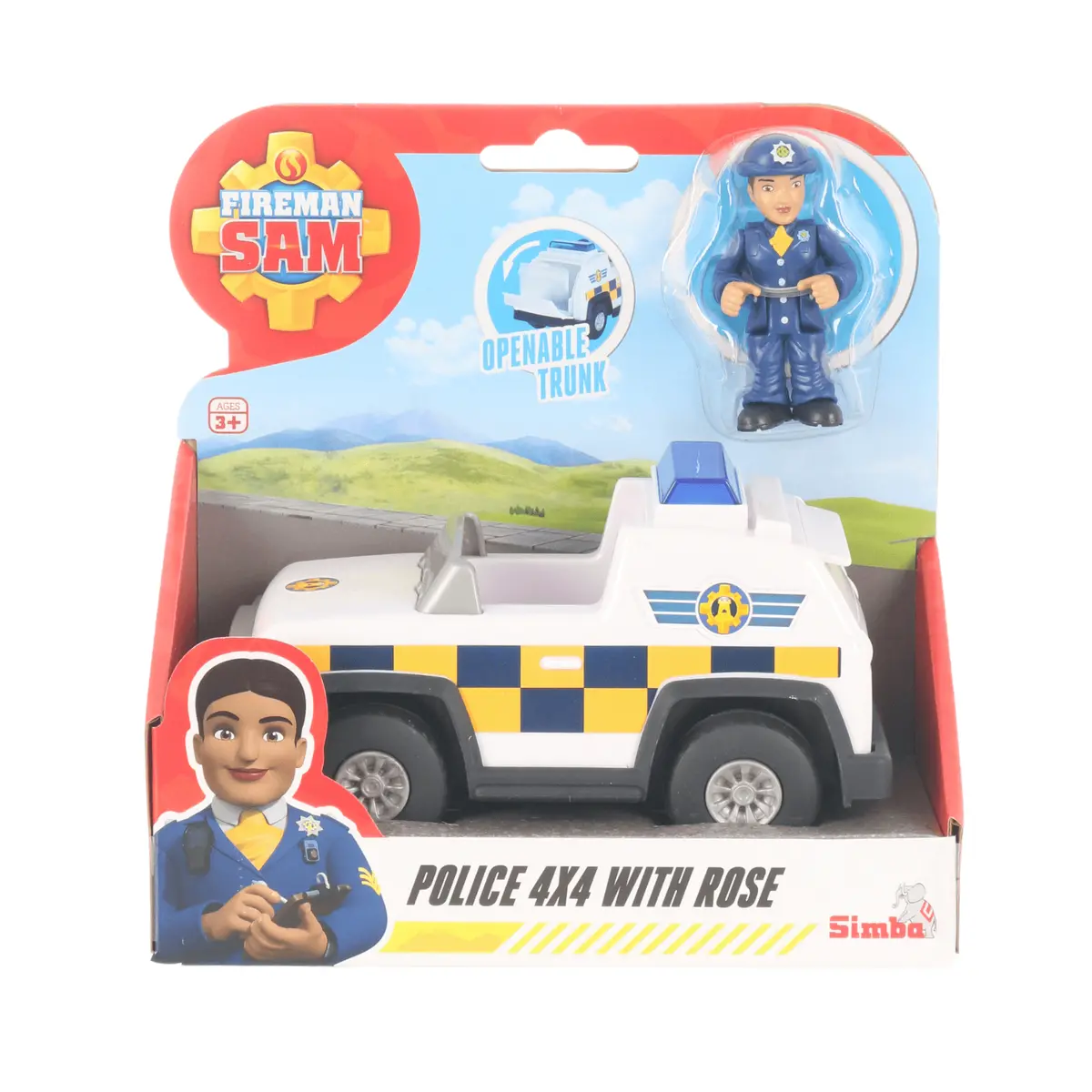 Fireman Sam Police 4X4 Vehicle Rose Action Figure Set Age 3+ 1