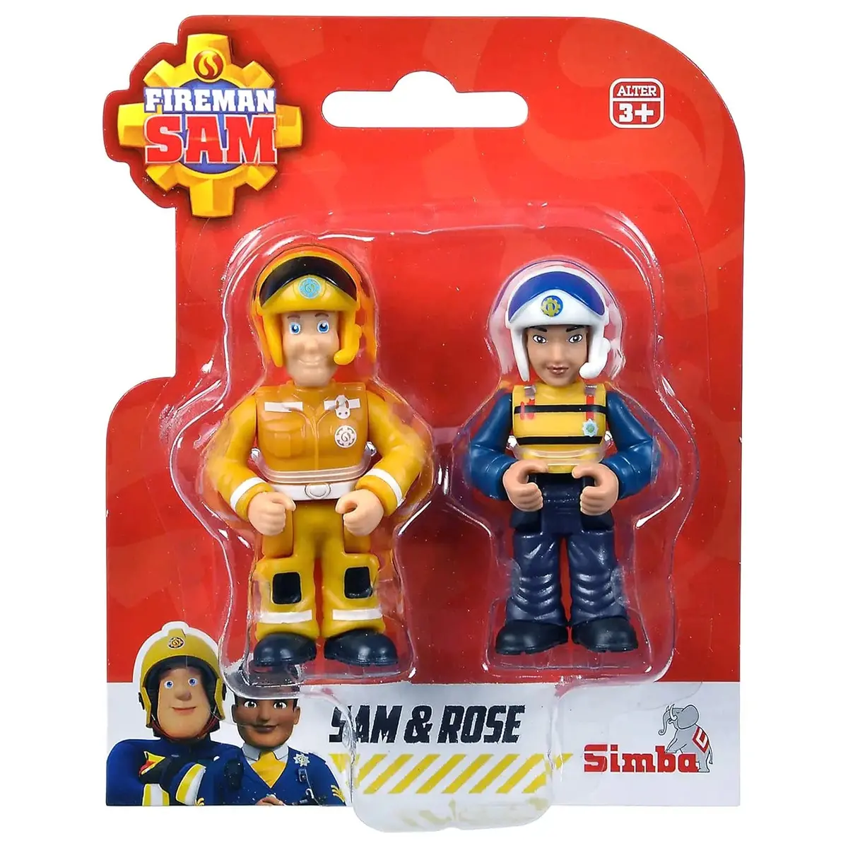 Fireman Sam Pack Of 2 Action Figures Basic Character Posable 7Cm 1