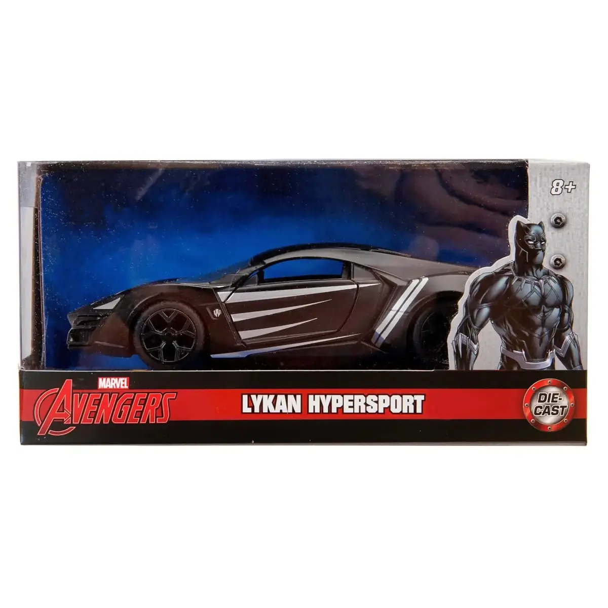Marvel Avengers Black Panther Lykan Hypersport Die-Cast Car 1:32 1