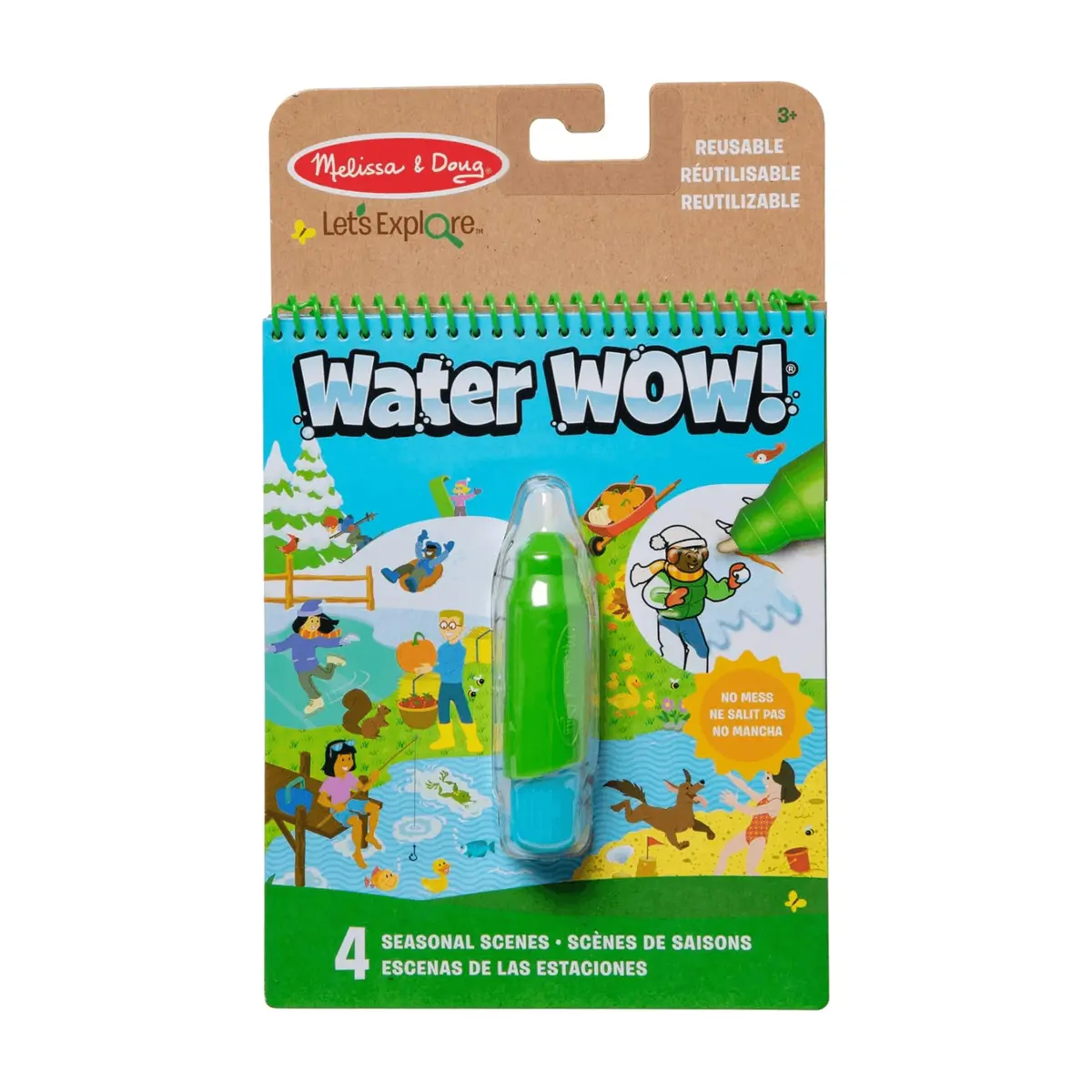 Melissa & Doug Water Wow Water Reveal Seasons Colour Pad Refill Pen 1