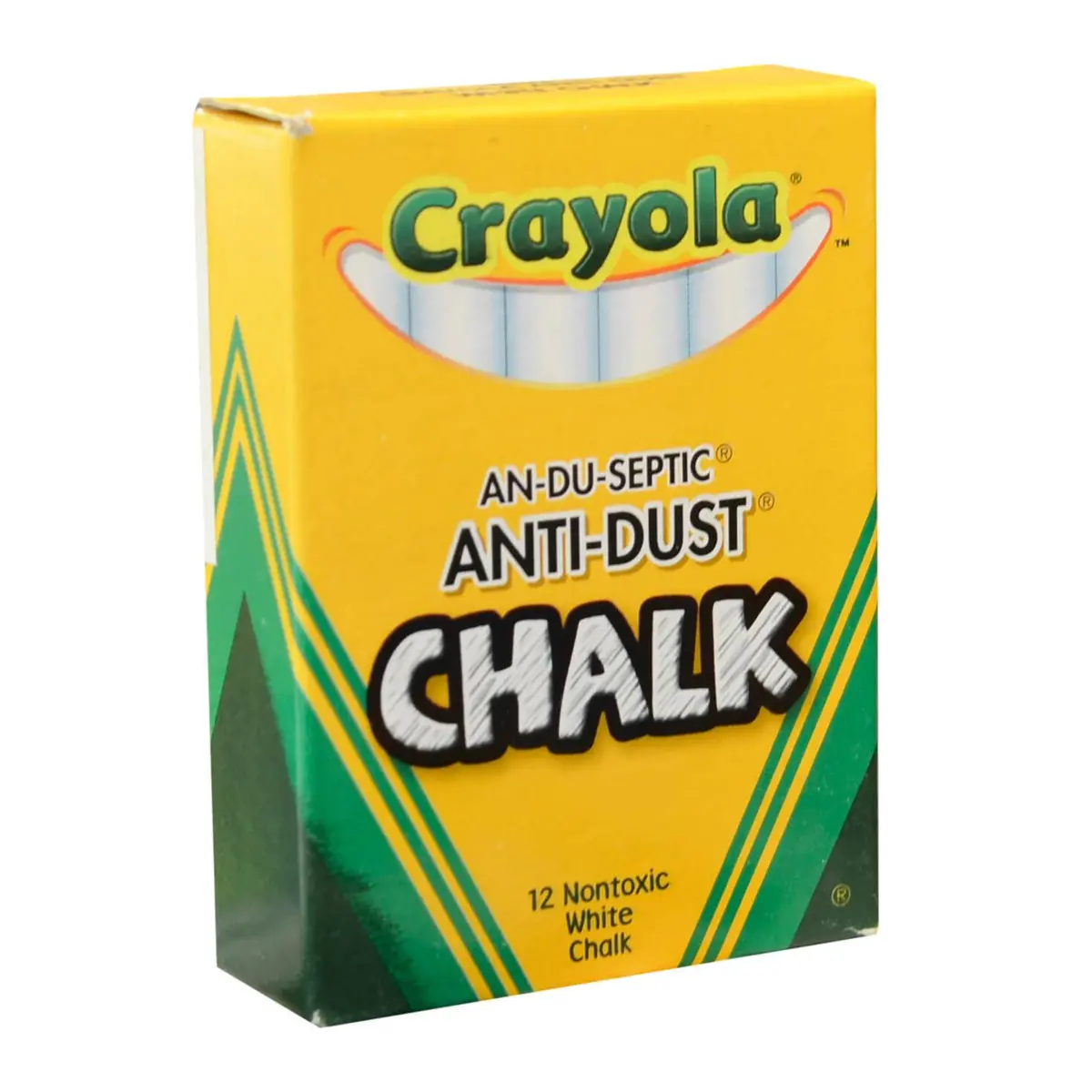 Crayola 12Pk Chalk Sticks Anti Dust White Coloured 8Cm 1