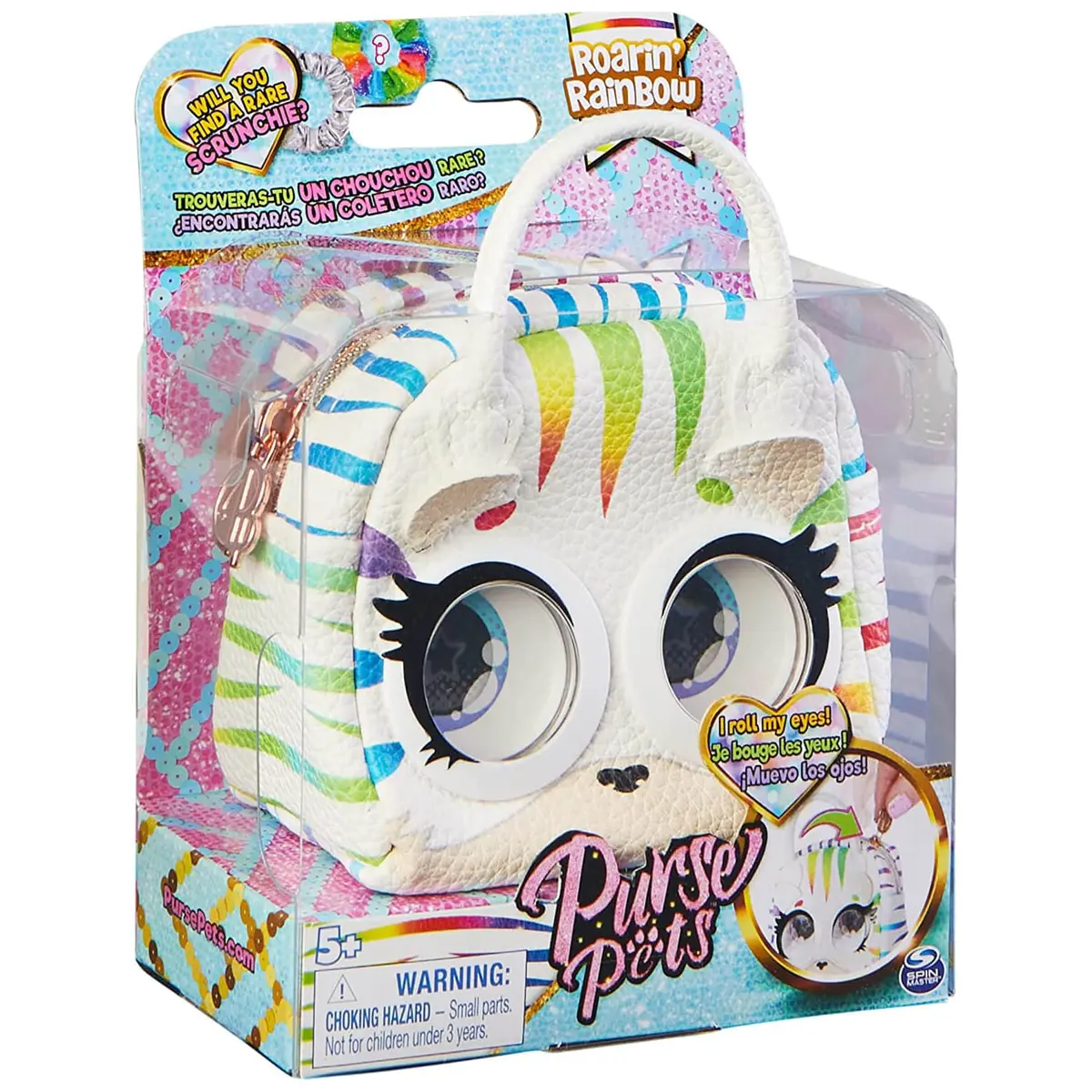 Purse Pets Micros Mini Handbag Rolling Eyes Zip Closing 9Cm 1