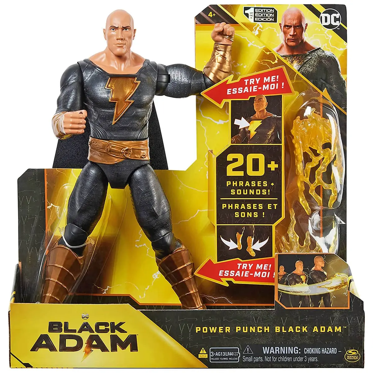 Power Punch Black Adam Action Figure 15+ Sound Effects 30Cm 1