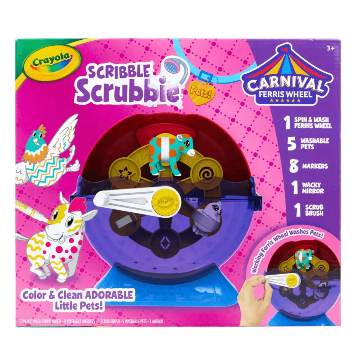 Crayola Scribble Scrubbie Carnival Ferris Wheel Colour Washable Pets 1