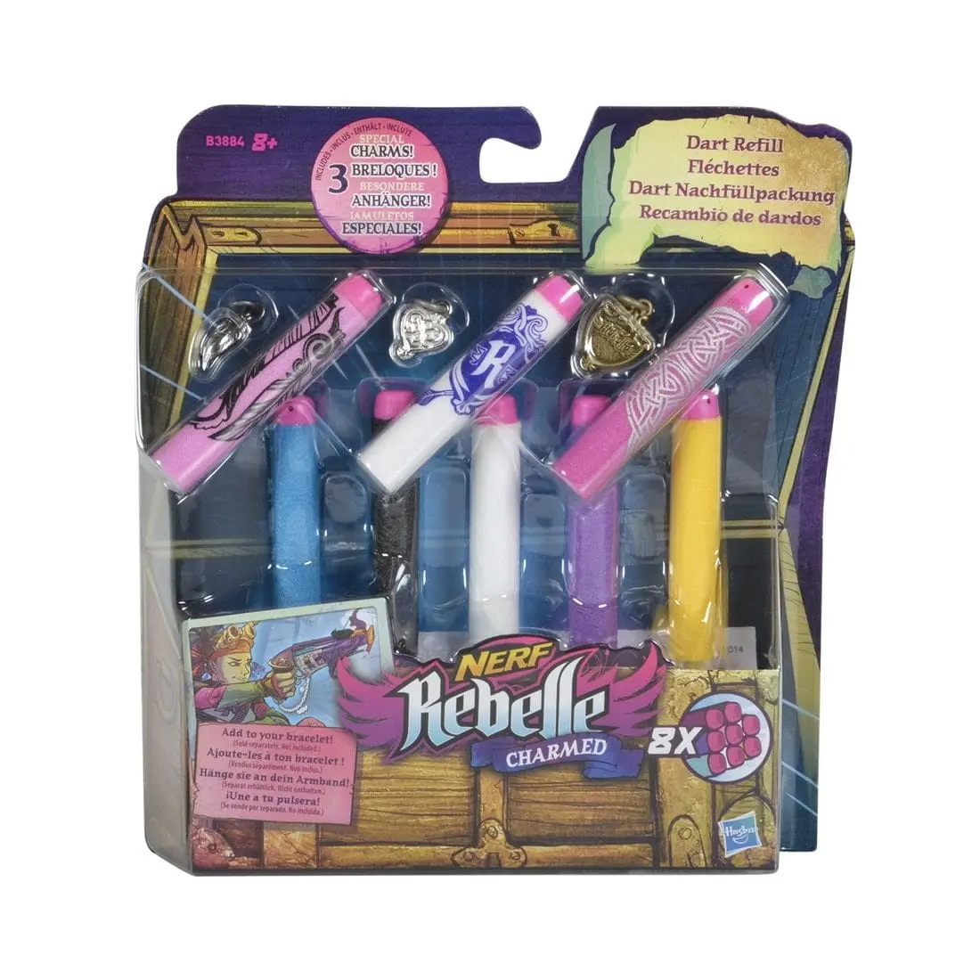 Nerf Rebelle Charmed Dart Refill 8 Pack Outdoor Jewelry Toy 1