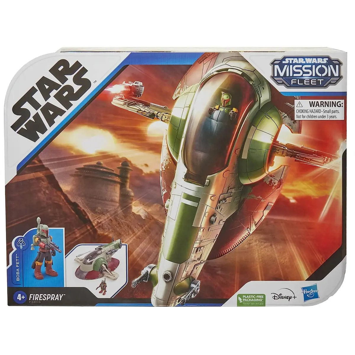 Star Wars Mission Fleet Firespray Starship Boba Fett Figure Set 1