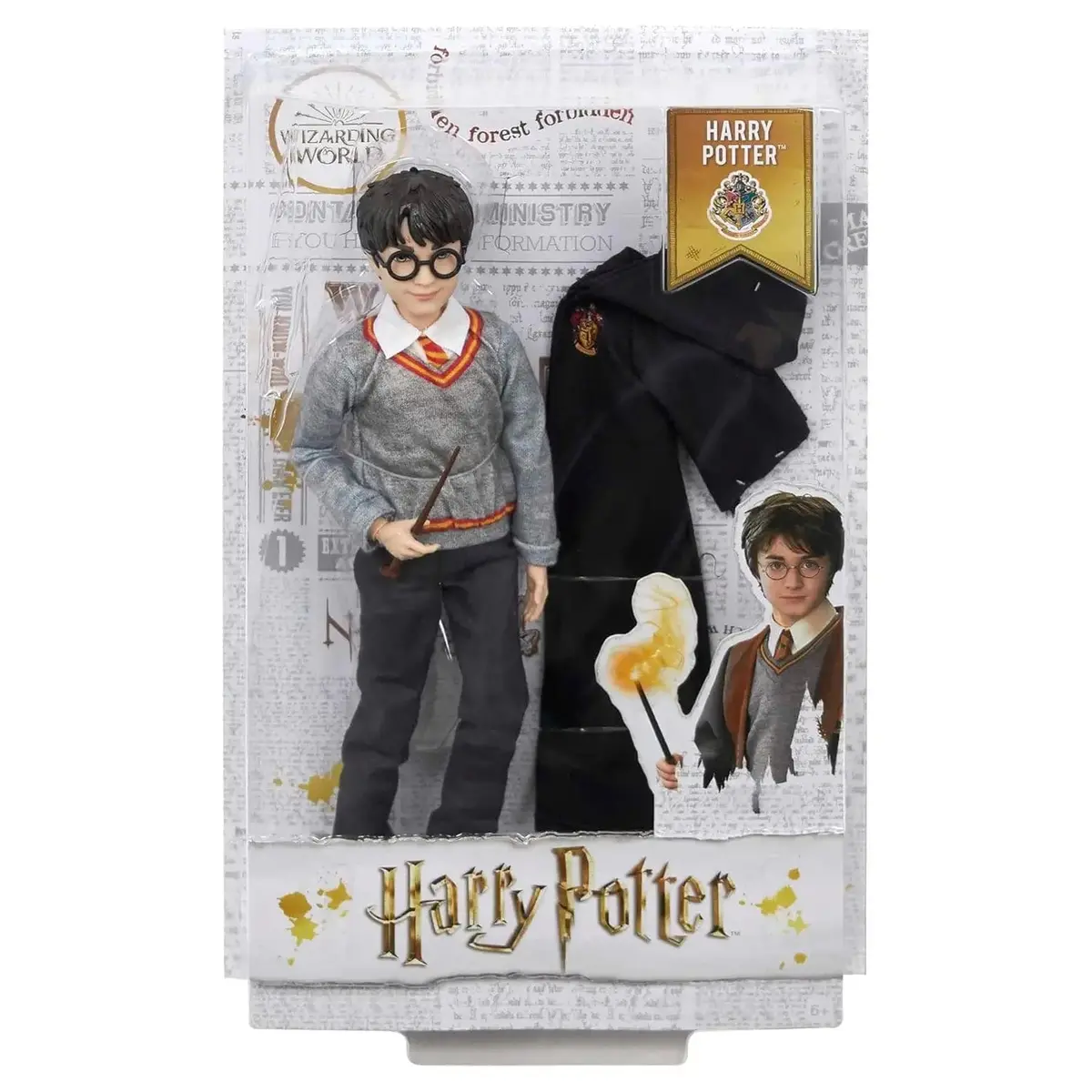 Harry Potter Figure With Hogwarts Uniform Robe Wand Collectible 30Cm 1