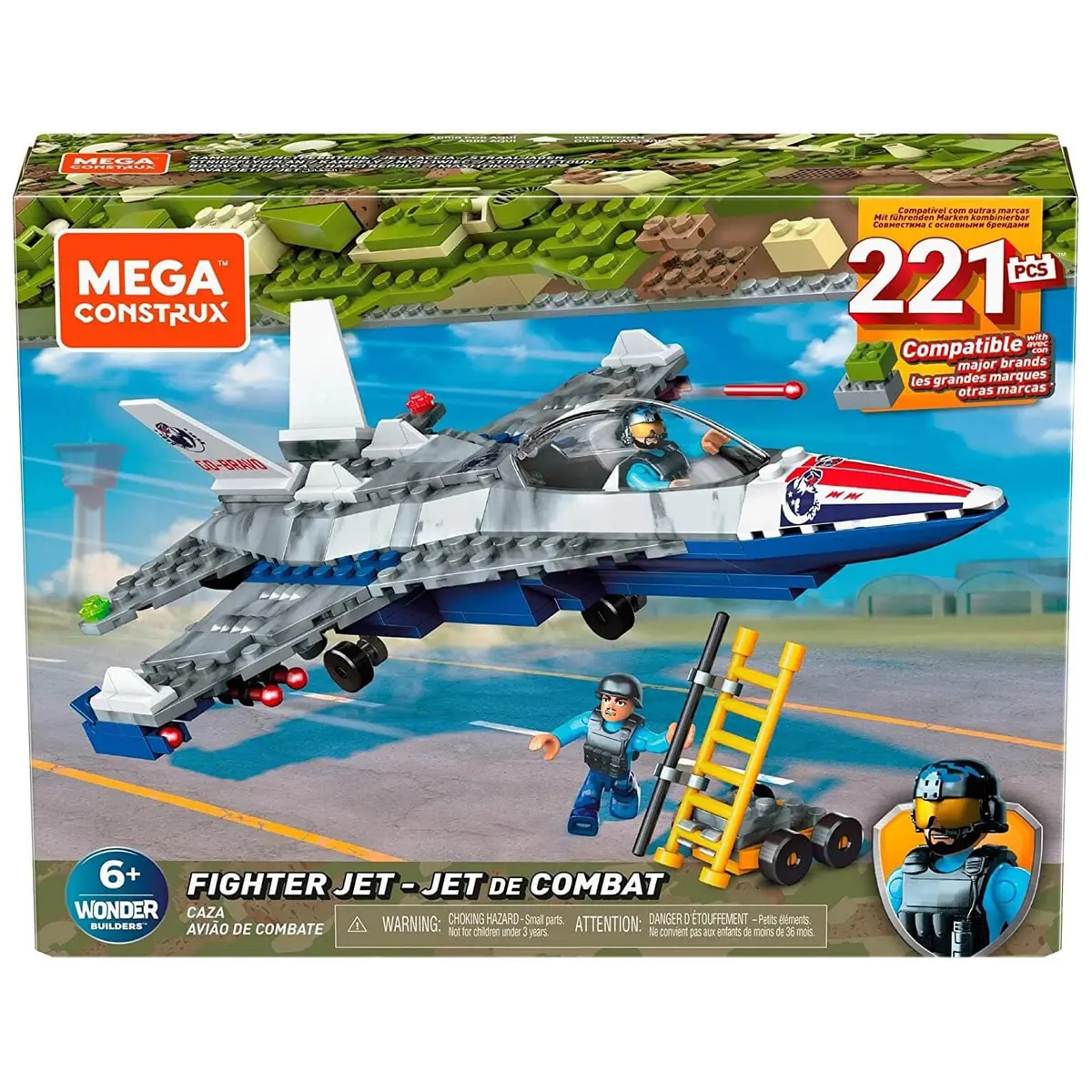 Mega Construx Fighter Jet Building Set Plane 221 Pieces Age 6+ 1