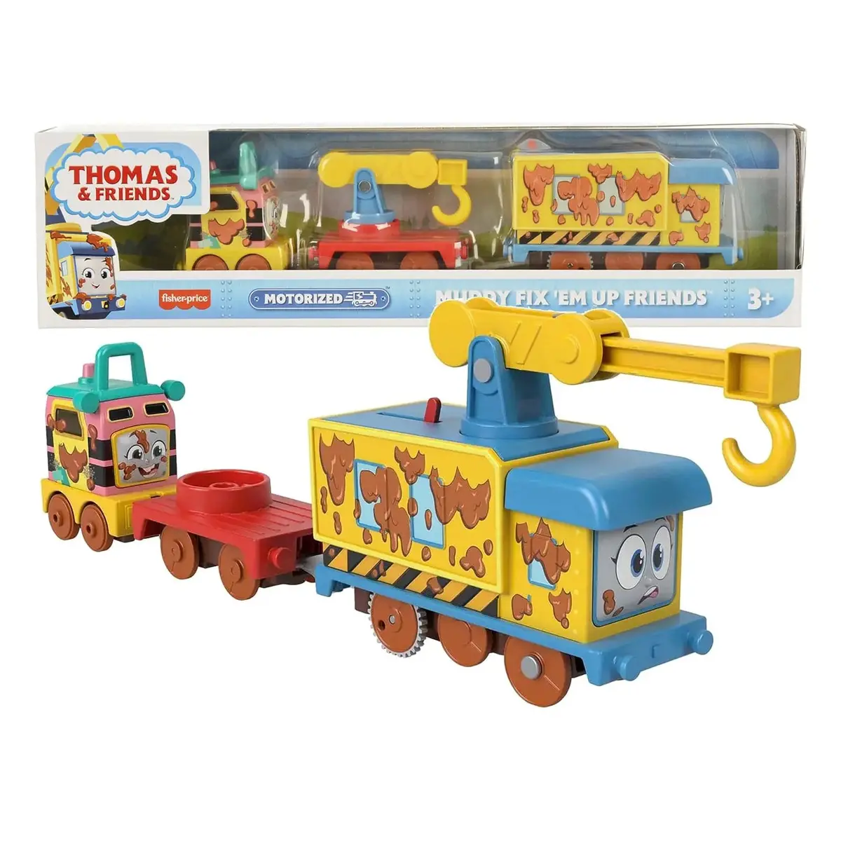 Thomas & Friends Motorised Train Engine With 2 Railway Carriages 1