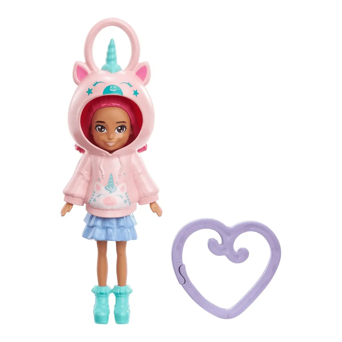 Polly Pocket Animal Hoodie Friends Dolls Clip On Heart Keyring 13Cm 3