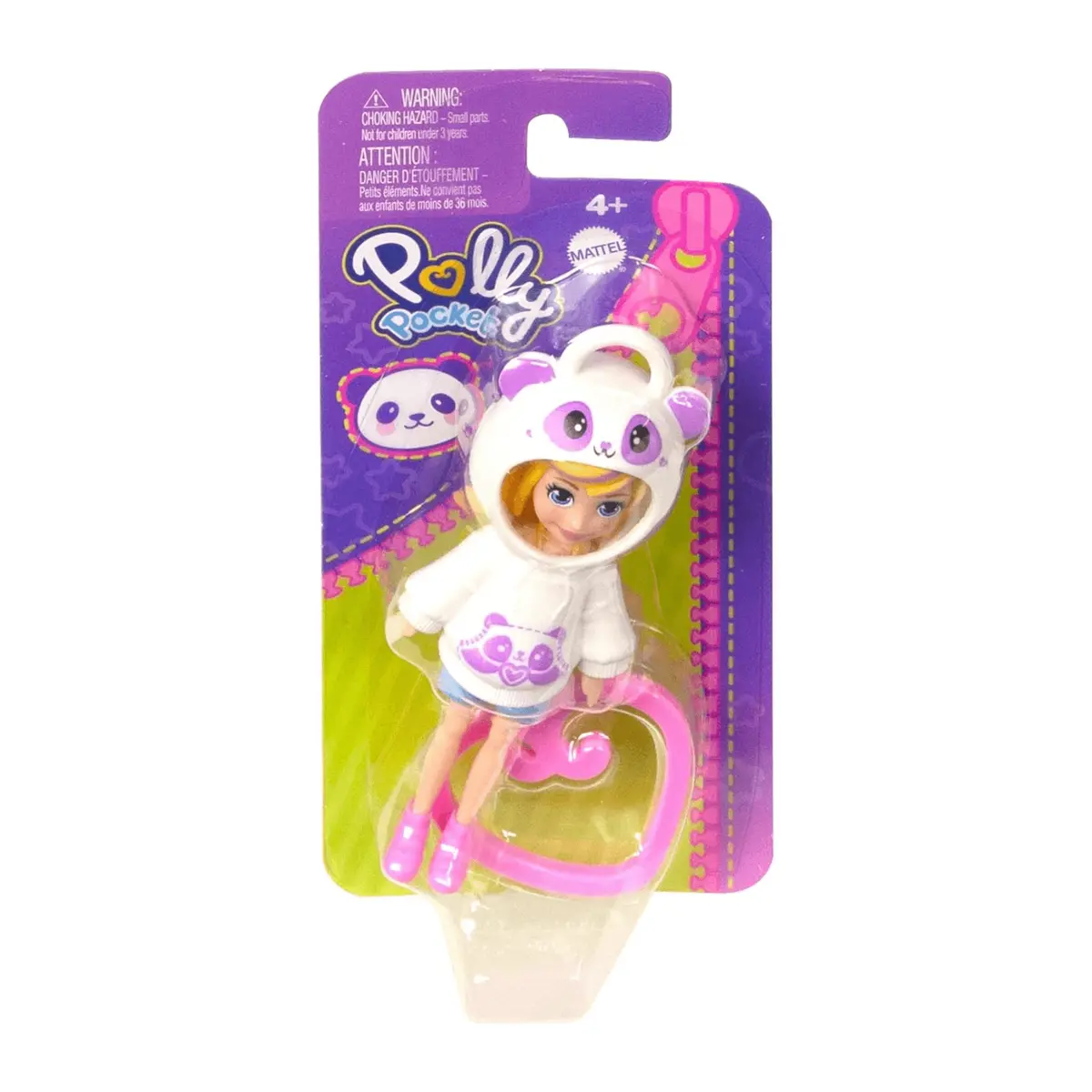 Polly Pocket Animal Hoodie Friends Dolls Clip On Heart Keyring 13Cm 4