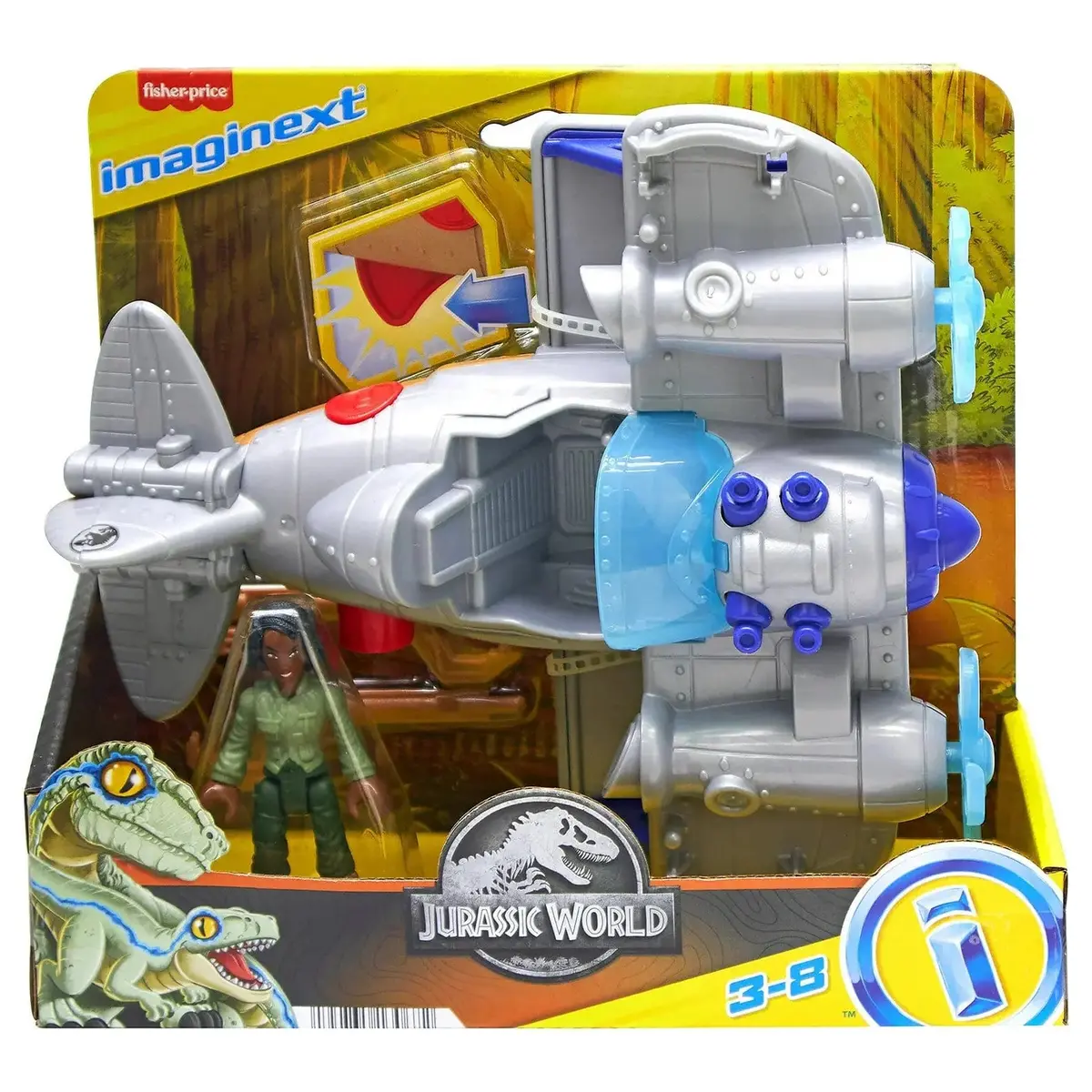 Jurassic World Air Tracker Kayla & Plane Set Missile Launcher 20Cm 1