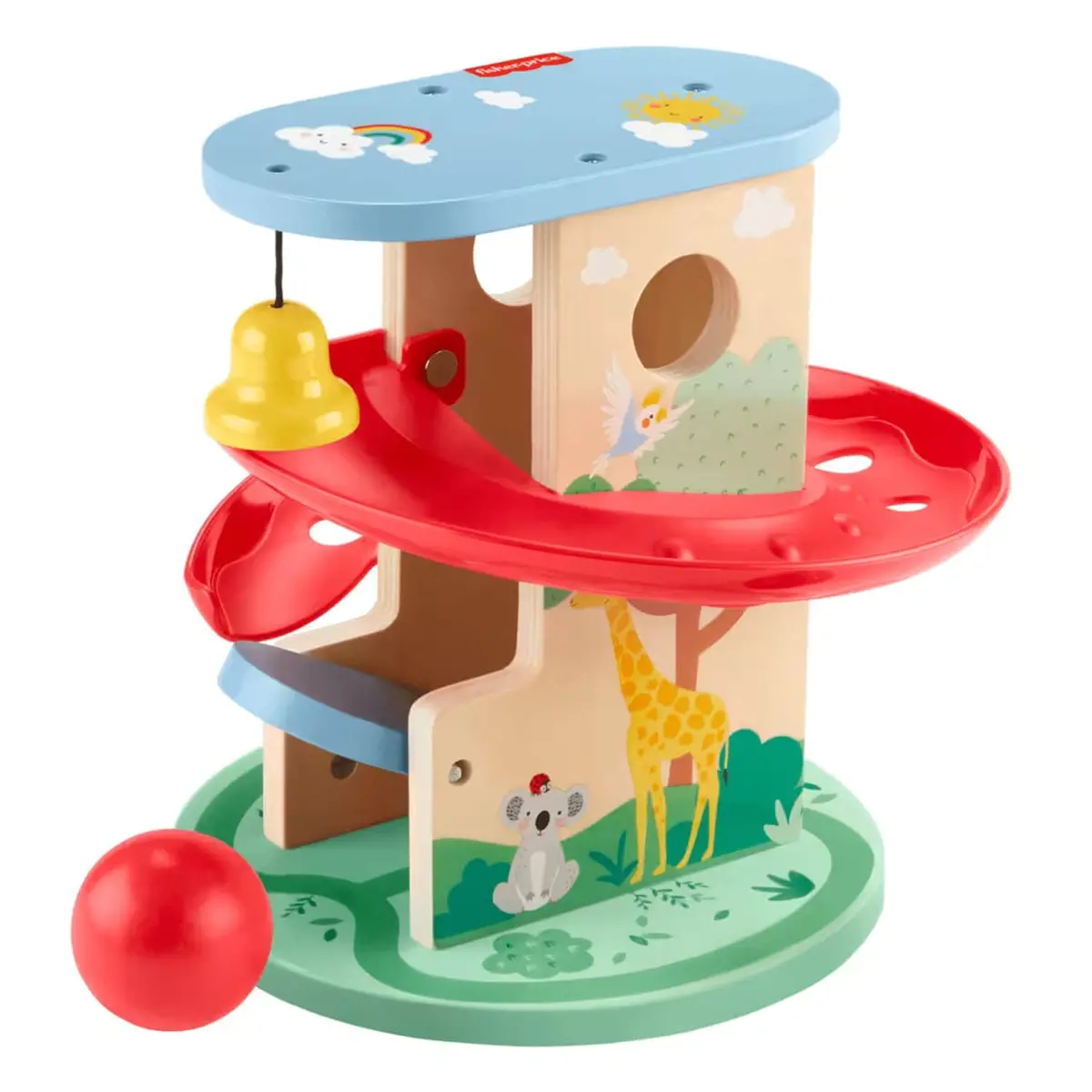 Fisher-Price Wooden Treehouse Ball Run Playset Ramp Toddler Toy 1