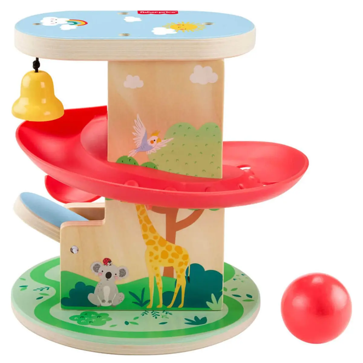 Fisher-Price Wooden Treehouse Ball Run Playset Ramp Toddler Toy 2