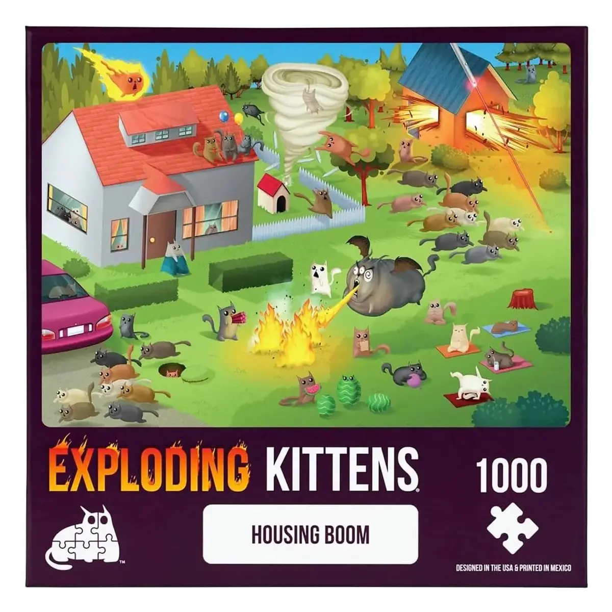 Exploding Kittens Novelty Cats Illustrated Jigsaw Puzzle 1000 Pieces 1