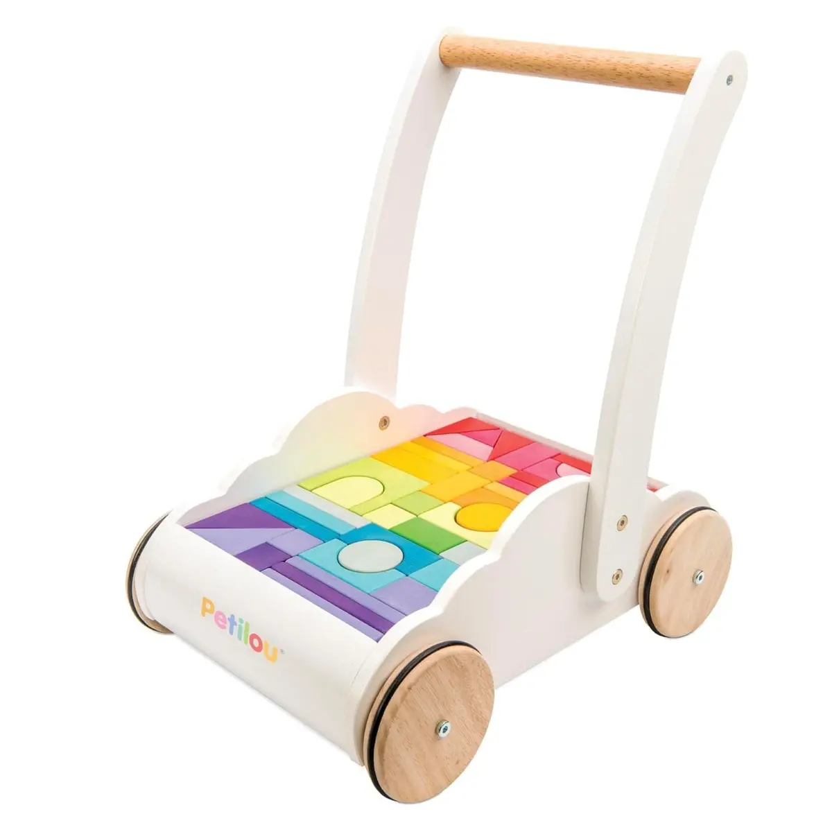 Le Toy Van Rainbow Cloud Baby Walker 45 Colour Puzzle Blocks Wooden 1