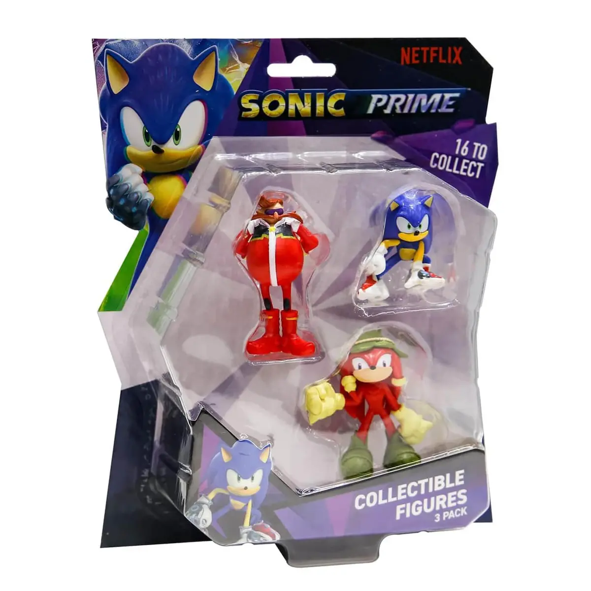Sonic Hedgehog Prime Collectible Figures 3 Pack Characters 6.5Cm 1