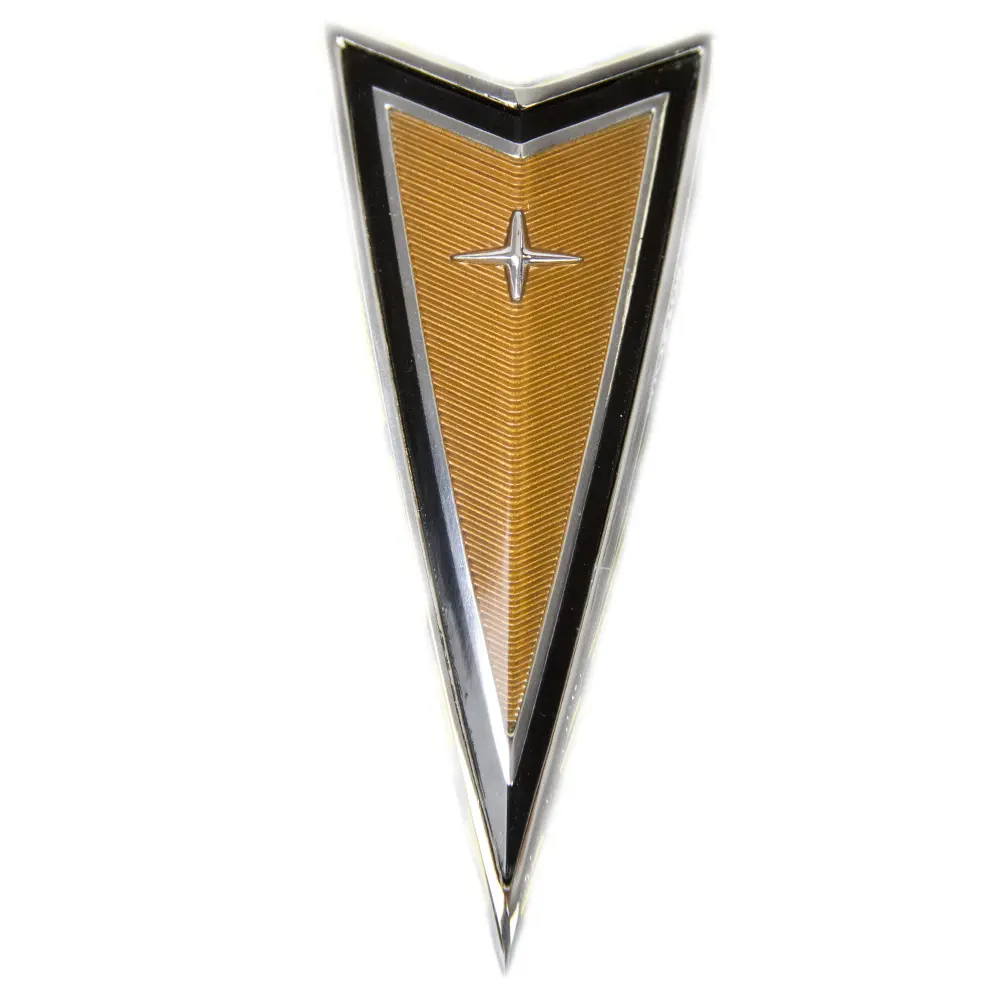 Front Bumper Cover Emblem, Gold, Arrowhead, New, 77-81 Trans Am 1