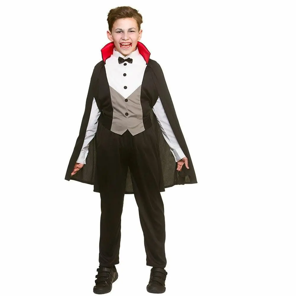 Bloodthirsty Vampire Childs Fancy Dress Costume Dracula Cape 1