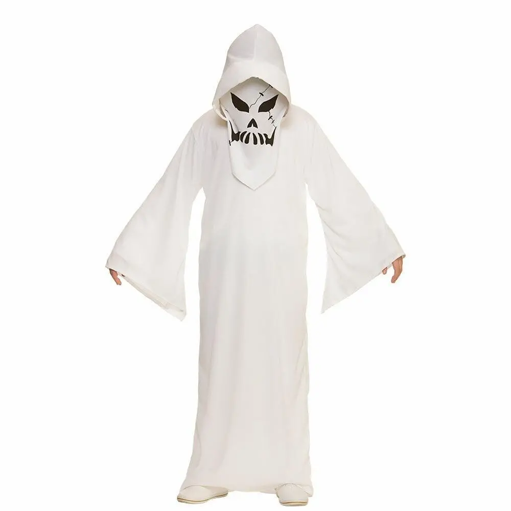 Ghastly Ghost Childs Fancy Dress Costume White Halloween 1