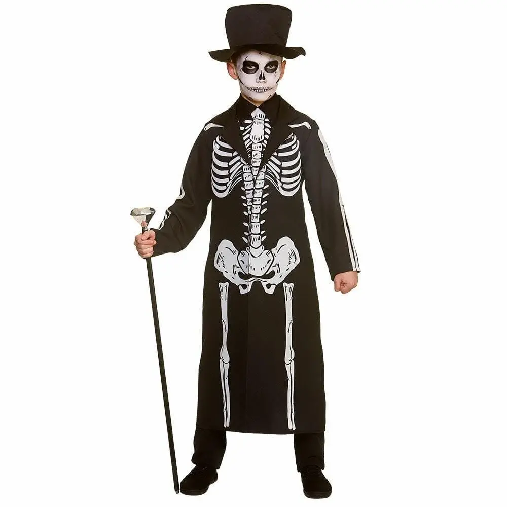 Childs Day Of The Dead Skeleton Halloween Fancy Dress Costume 1