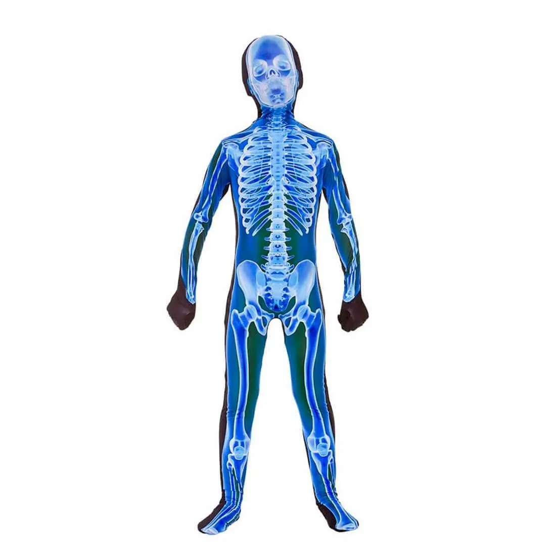 Childs X- Ray Skinz Skeleton Body Suit Fancy Dress Costume 1