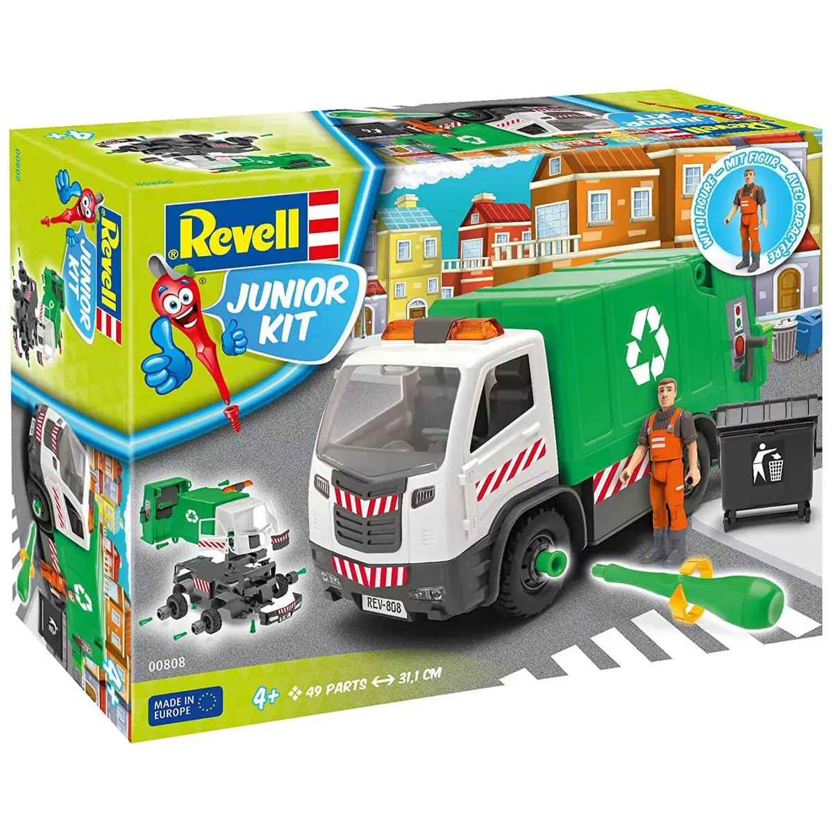 Bin Lorry & Figure Revell Model Building Kit Level 1 Age 4+ 1