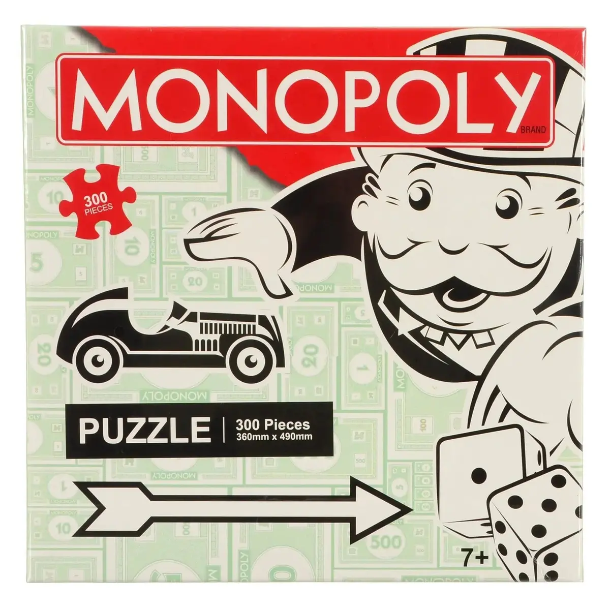 Monopoly Design Jigsaw Puzzle Car Dog Money Dice 300 Pieces 1