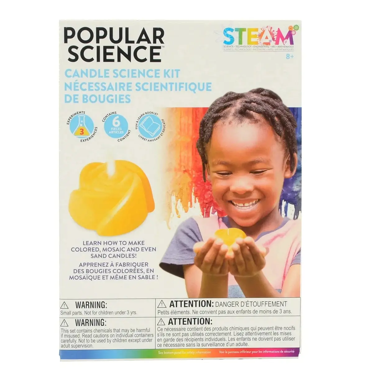 Popular Science Candle Making Kit With 3 Experiments Age 8+ 1
