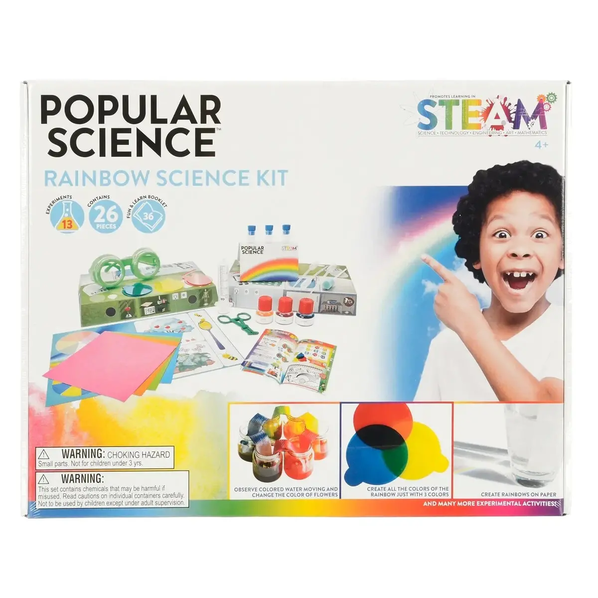 Popular Science Rainbow Activities Kit 13 Experiments Age 4+ 1