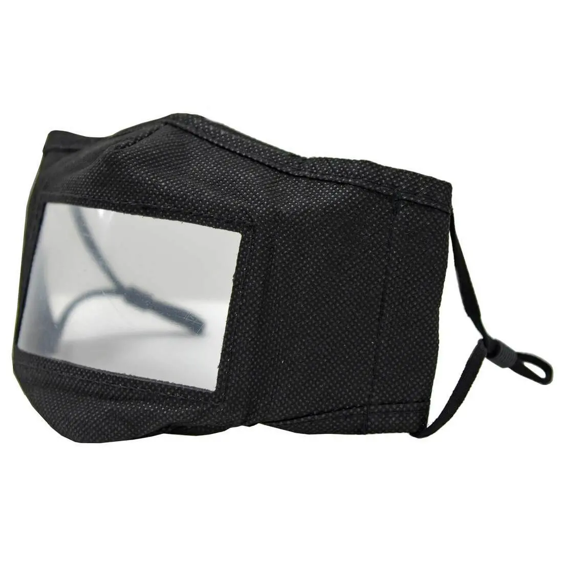 Adults Lip Reading Face Mask Clear Panel Window 1