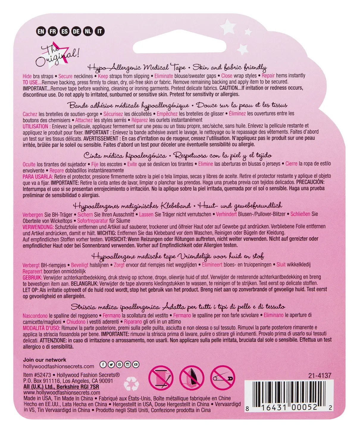 Fashion Tape Cinta Adhesiva - Hollywood Fashion Secrets 2
