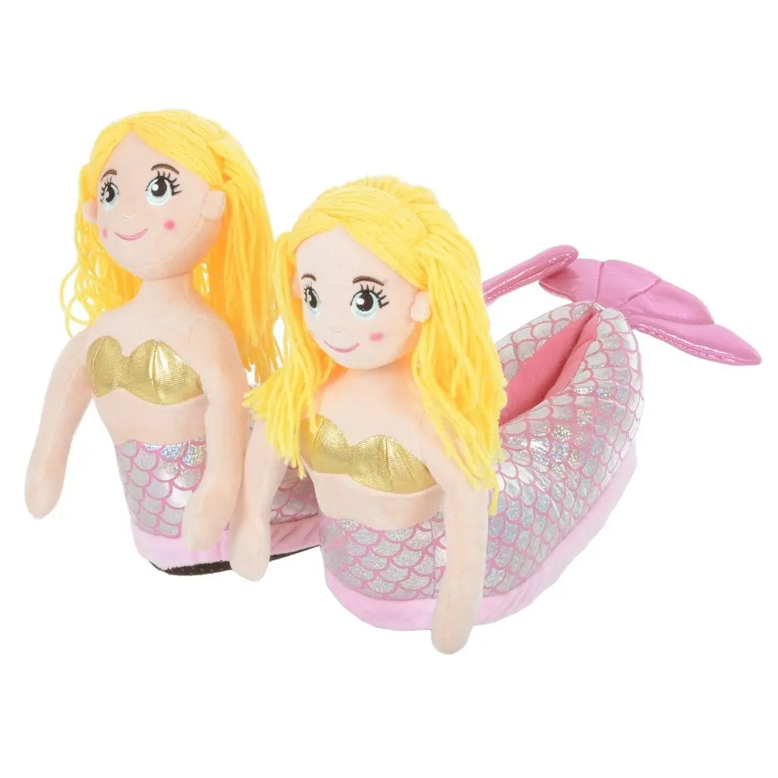Adults Mermaid Slippers Pink Novelty Fun Footwear Size Up To 7 1