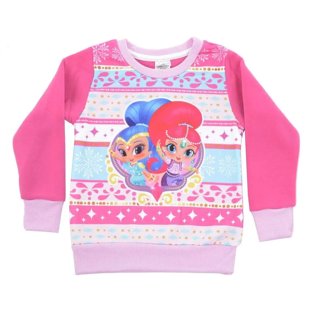 Girls Christmas Jumper Shimmer & Shine Princess Pink 2-5 Years 1