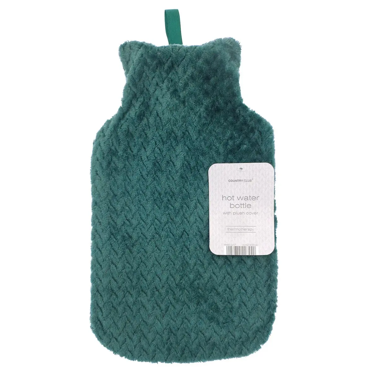 Hot Water Bottle Plush Lattice Effect Fleece Cover 2 Litre 1