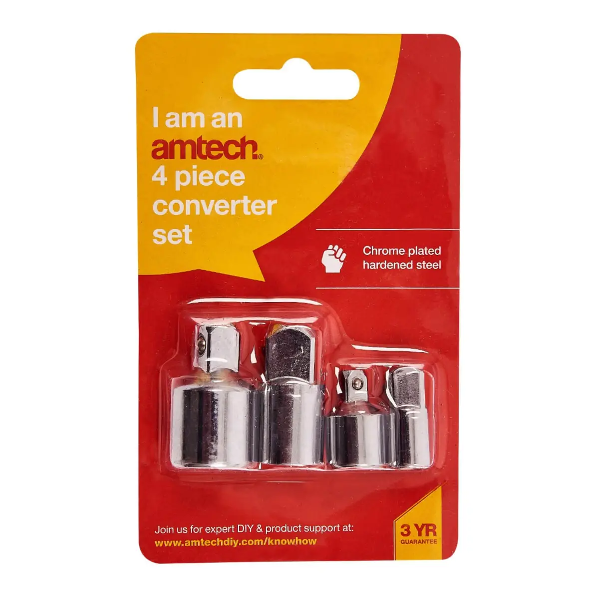 Amtech 4 Piece Converter Set Chrome Plated 1