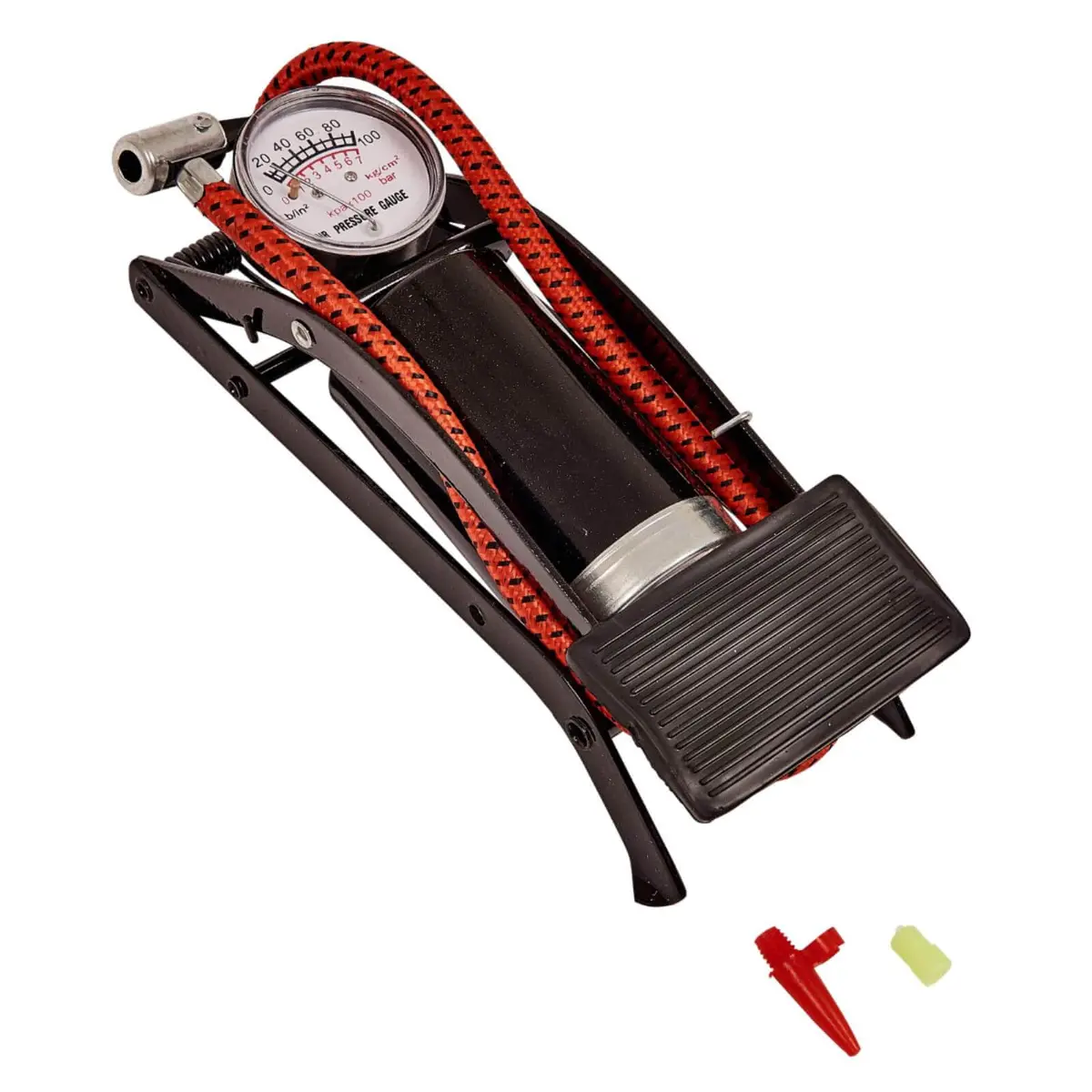 Amtech Footpump With Gauge Single/Twin 1