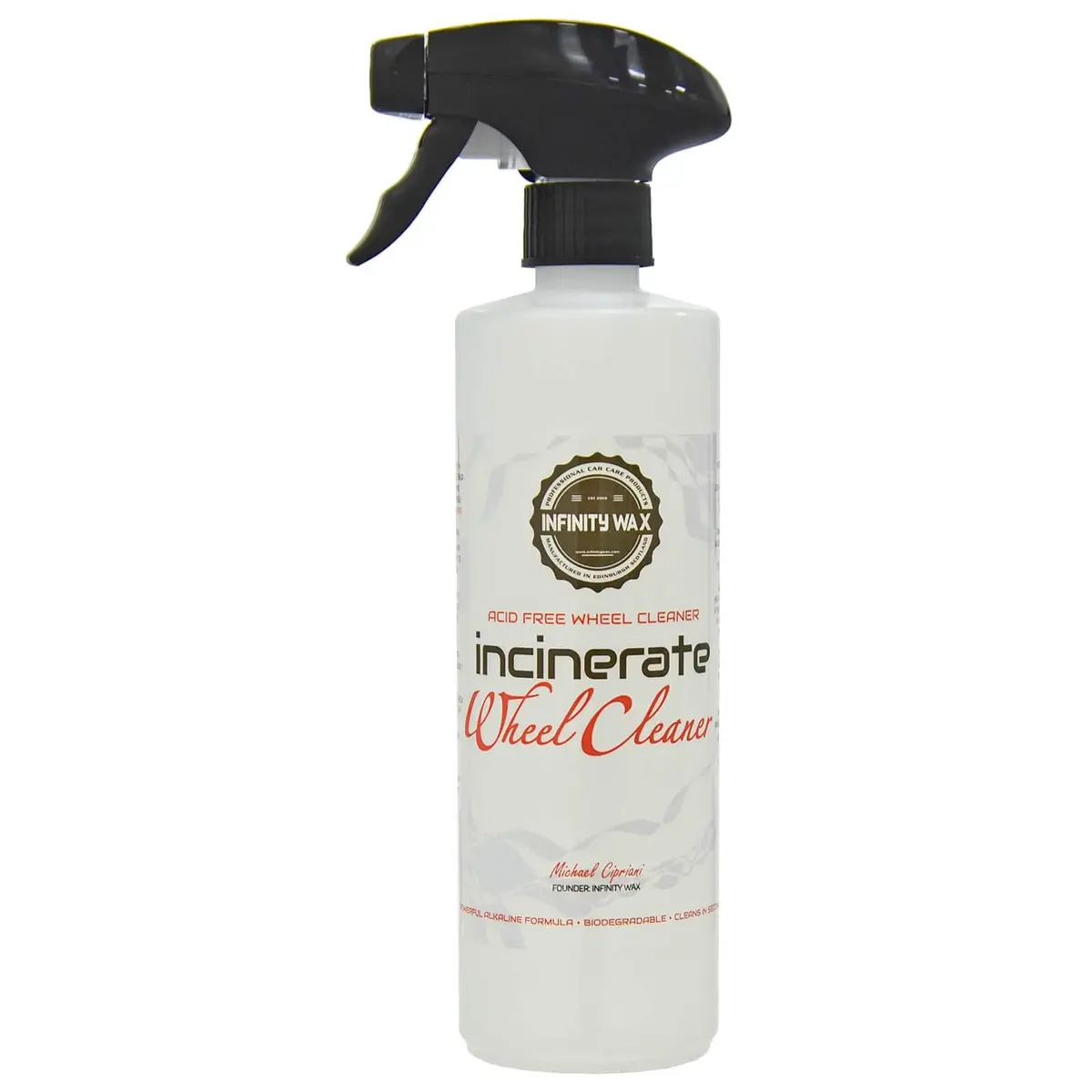 Incinerate Wheel Cleaner Powerful Acid Free Car Care 500Ml 1