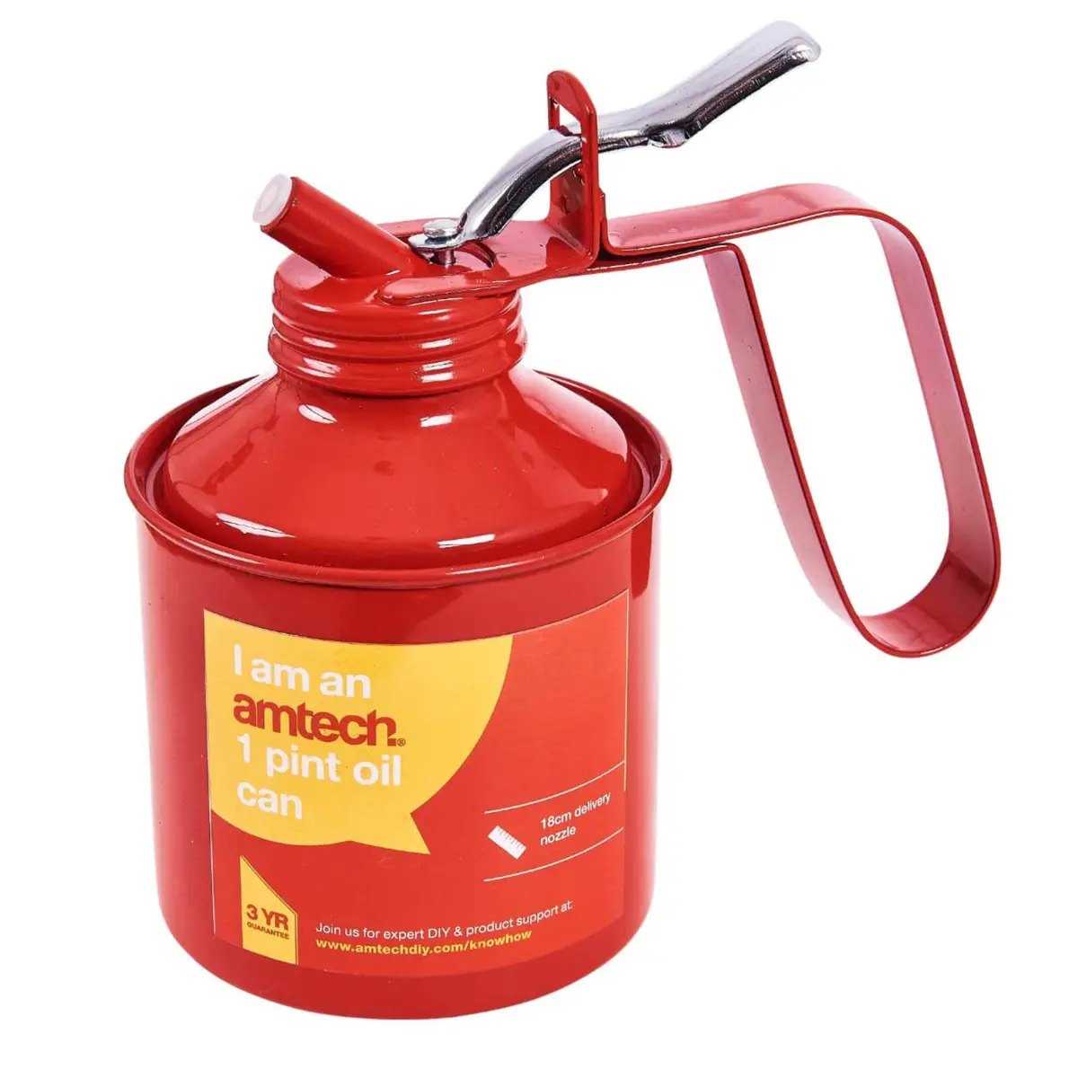Amtech 1 Pint Oil Can Red 1