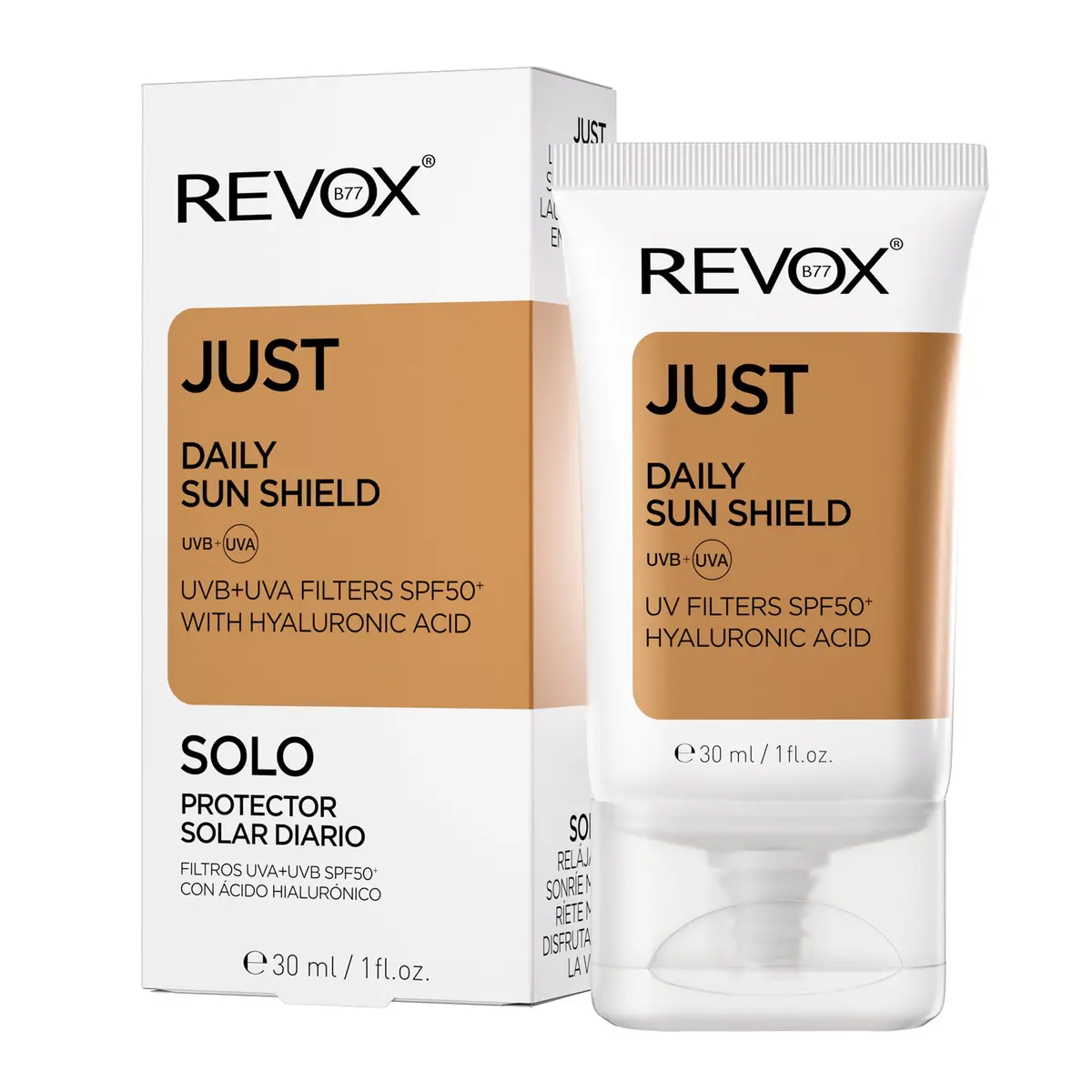 Protector Solar Diario Spf50+ Con Ácido Hialurónico Daily Sun Shield Uva+Uvb Filters - Revox B77 1