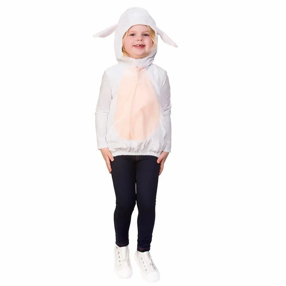 Childs Sheep Hooded Tabard Kids Animal Fancy Dress 1