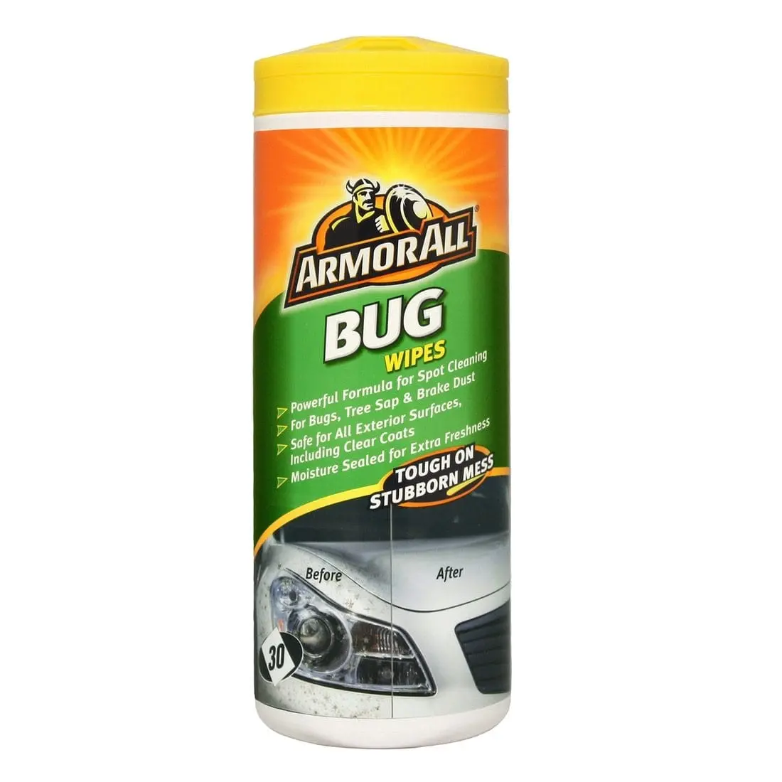 Bug Wipes Car Exterior Powerful Formula Clean Pack Of 30 1