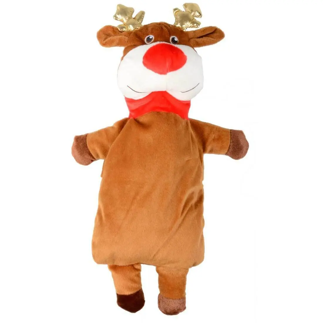 Novelty Christmas Reindeer Hot Water Bottle With Cover 1