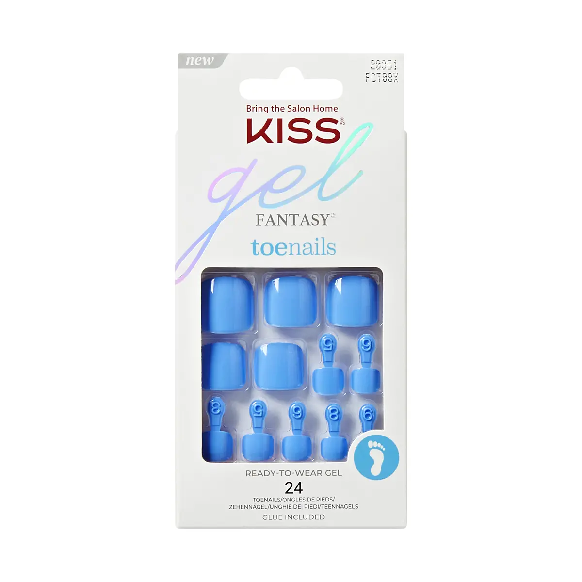 Uñas Postizas Para Pies Gel Fantasy Electric Feel - Outlet Kiss 1