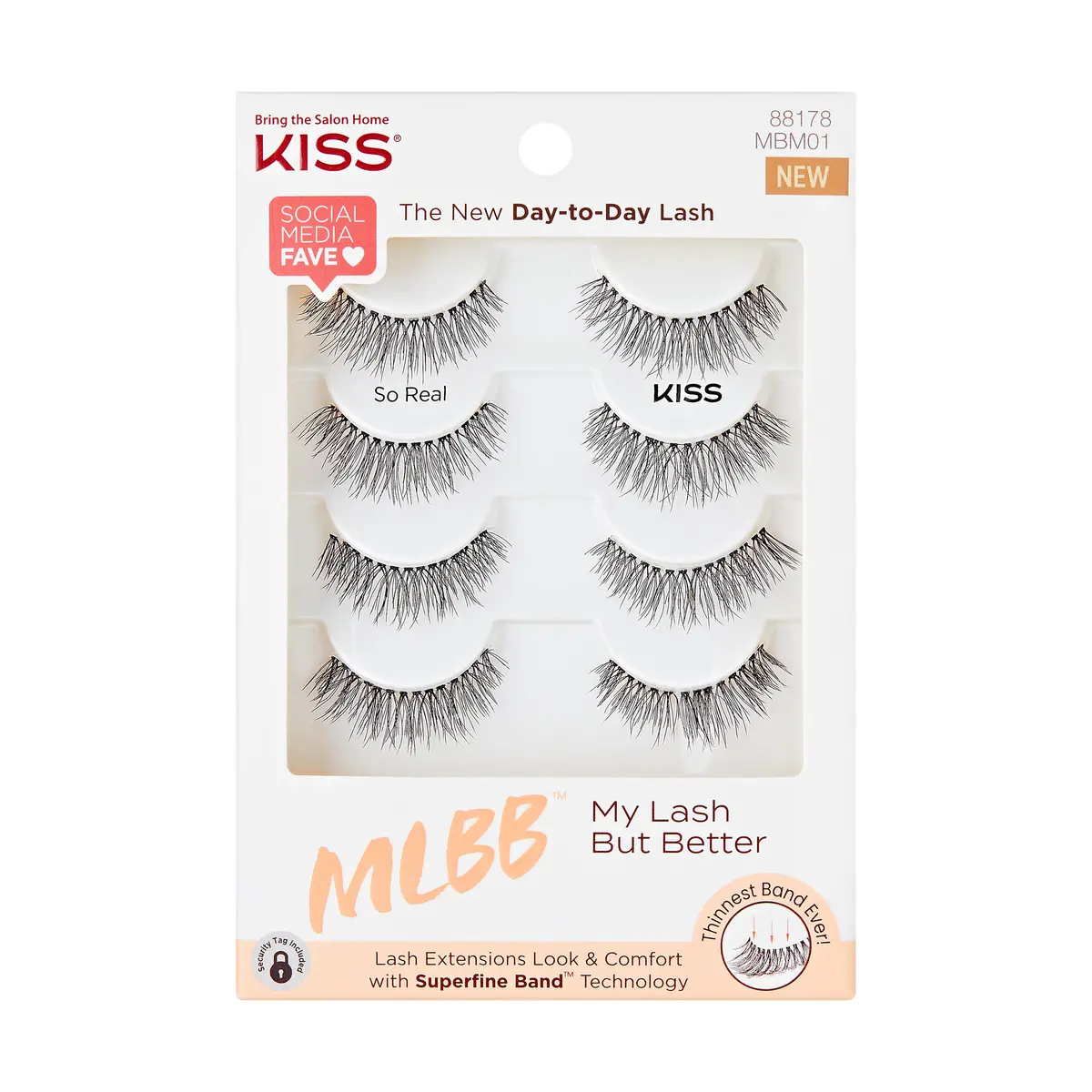 Pestañas Postizas Mlbb Lashes Multipack So Real - Kiss 1